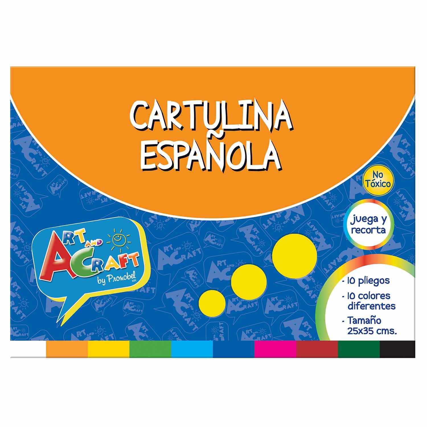 Carpeta Con Papel Cartulina. Española 25x35 cm 10 Hojas | Art & Craft